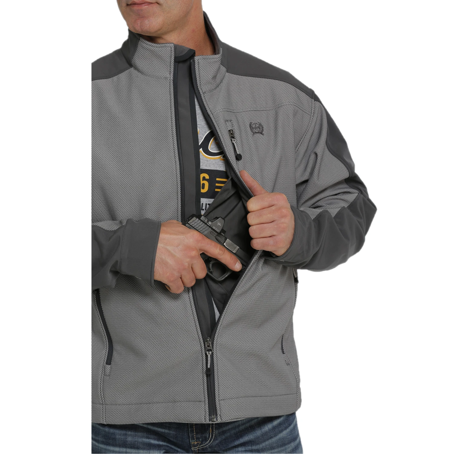 Cinch® Men's Grey Concealed To Carry Bonded Jacket MWJ1565001 5 Cinch® Men's Grey Concealed To Carry Bonded Jacket MWJ1565001 - Image 5