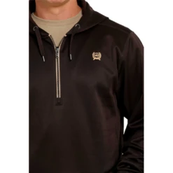 Cinch® Men's American Flag Brown 1/4 Zip Pullover MWK1240002 -ARIA Clothing Shop MWK1240002