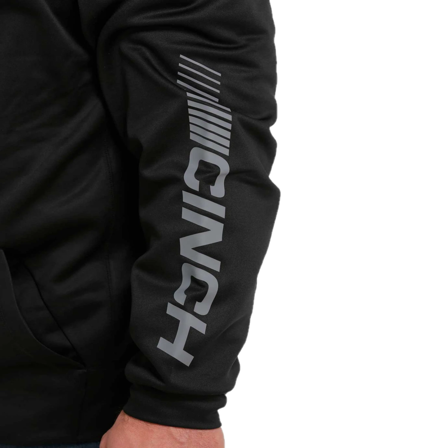 Cinch® Men's Black Pullover Half Zip Hoodie MWK1240003 2 Cinch® Men's Black Pullover Half Zip Hoodie MWK1240003 - Image 2