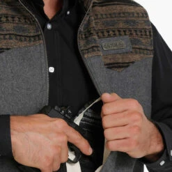Cinch Men's Concealed Carry Wooly Charcoal Grey Vest MWV1543002 6 Cinch Men's Concealed Carry Wooly Charcoal Grey Vest MWV1543002 -ARIA Clothing Shop MWV1543002 4