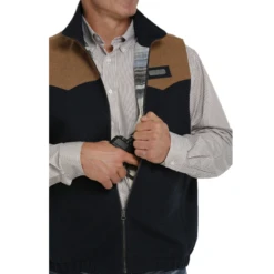 Cinch® Men's Concealed Carry Wooly Bonded Navy Vest MWV1543005 -ARIA Clothing Shop MWV1543005 3