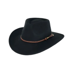 Outback Men's Broken Hill Black Wool Western Hat 1392-BLK