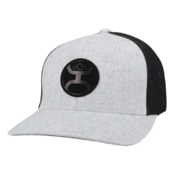 Hooey Men's Cayman II Grey And Black Flexfit Hat 2104BLBK