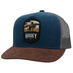 Hooey® Unisex Cheyenne 5-panel Blue & Charcoal Trucker Cap 2144T-BLCH