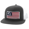 Hooey Men's American Made 5-panel Grey & White Trucker Cap 9711T-GYWH