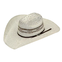 Twister 4 1/4" Maverick Crown Bangora Natural Straw Western Hat T71622