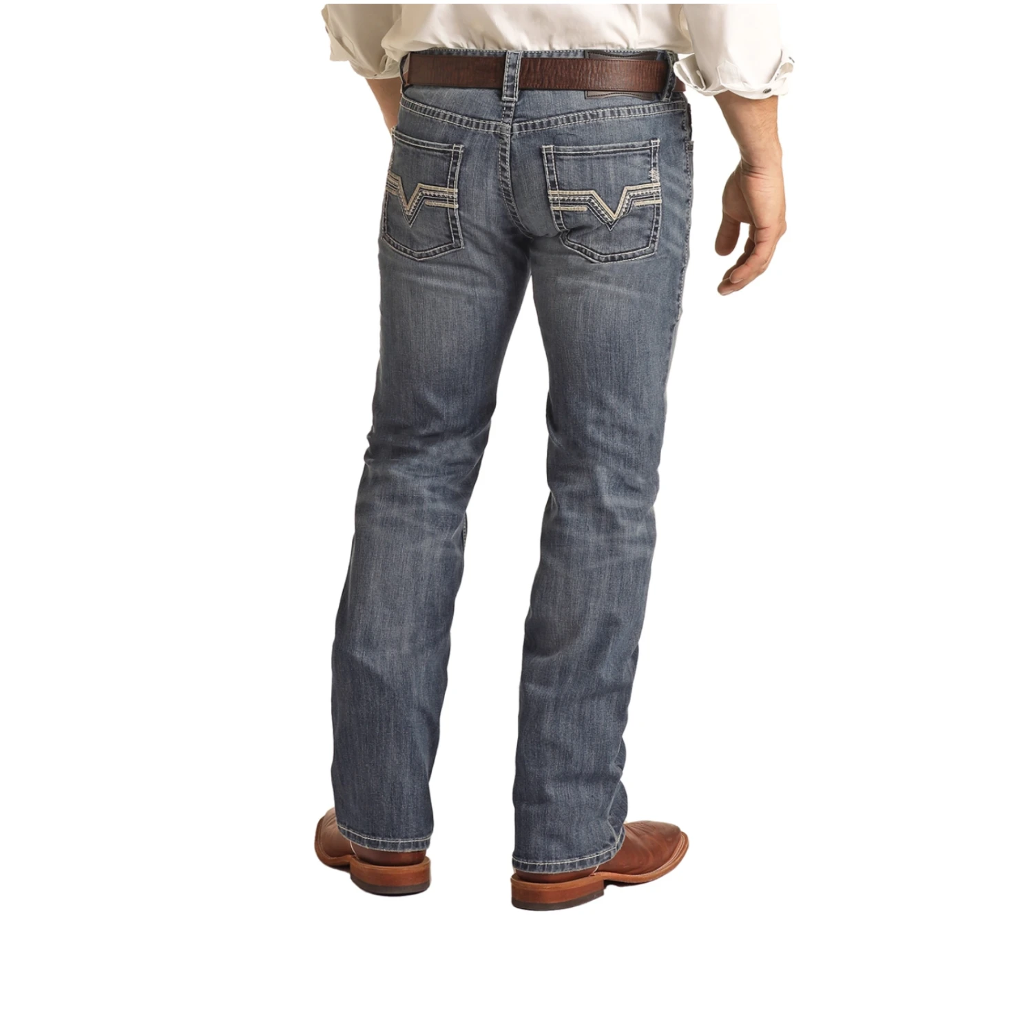 Rock & Roll Men's Pistole Straight Medium Vintage Wash Jeans RRMD1PRZSM 1 Rock & Roll Men's Pistole Straight Medium Vintage Wash Jeans RRMD1PRZSM