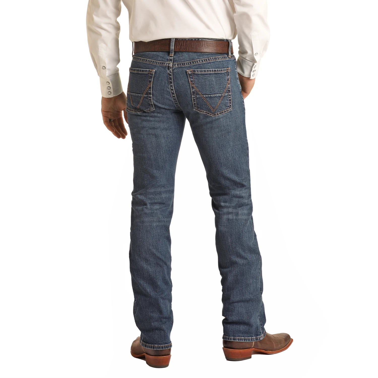 Rock & Roll Men's Vintage '46 Revolver Dark Wash Straight Leg Jeans RRMD1RRZS1 1 Rock & Roll Men's Vintage '46 Revolver Dark Wash Straight Leg Jeans RRMD1RRZS1