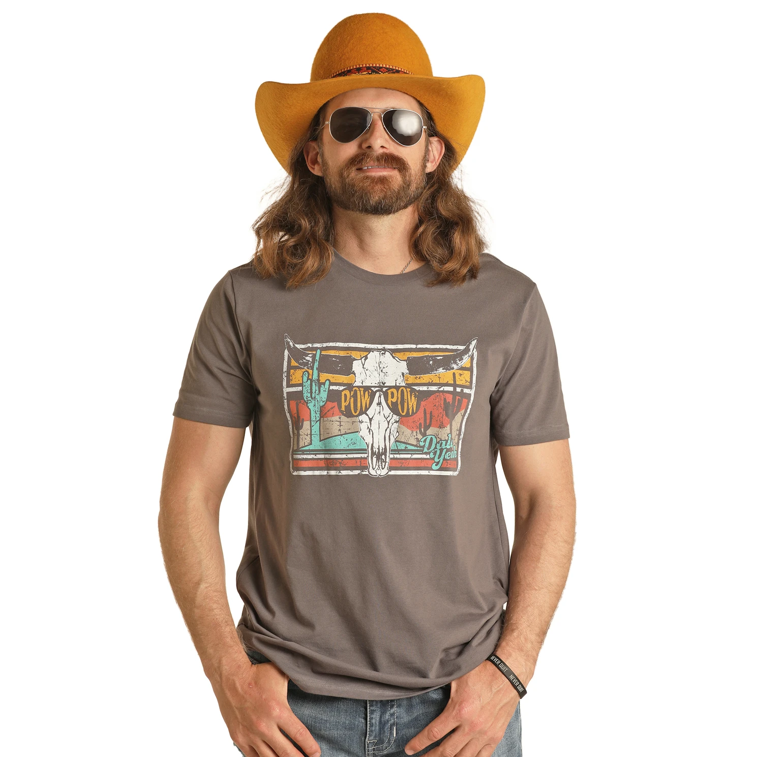 Rock & Roll Cowboy® Unisex Dale Brisby Charcoal T-Shirt RRUT21R0J2 1 Rock & Roll Cowboy® Unisex Dale Brisby Charcoal T-Shirt RRUT21R0J2