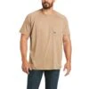 Ariat® Men's Rebar Heat Fighter SS Khaki T-Shirt 10031036