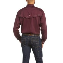 Ariat Men's FR Vented Malbec Work Shirt 10035432 -ARIA Clothing Shop S21 MNS WORK 10035432 back