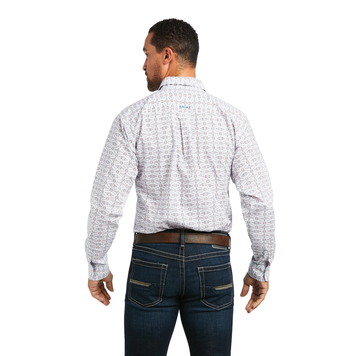 Ariat® Men's Ivan Fitted Long Sleeve White Button Up Shirt 10039252 2 Ariat® Men's Ivan Fitted Long Sleeve White Button Up Shirt 10039252 - Image 2