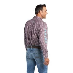 Ariat® Men's Team Paxton Stretch Fitted Button Down 10039729 -ARIA Clothing Shop S22 MNS WEST 10039729 back