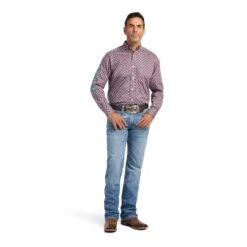 Ariat® Men's Team Paxton Stretch Fitted Button Down 10039729