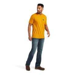 Ariat® Men's Buckthorn Heather Rope Shield Graphic T-Shirt 10040870 -ARIA Clothing Shop S22 MNS WEST 10040870 full