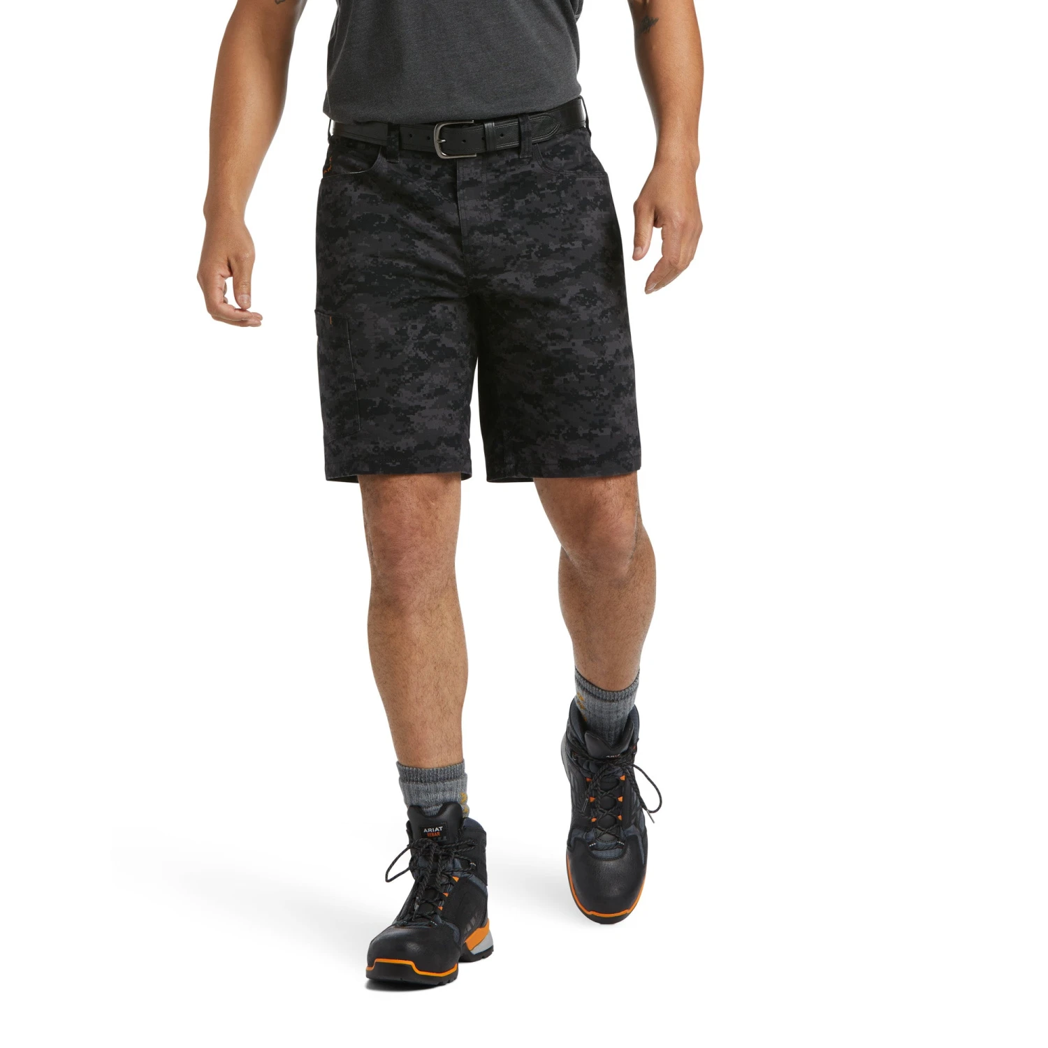 Ariat® Men's Rebar Black Camo DuraStretch Tough Shorts 10039342 1 Ariat® Men's Rebar Black Camo DuraStretch Tough Shorts 10039342