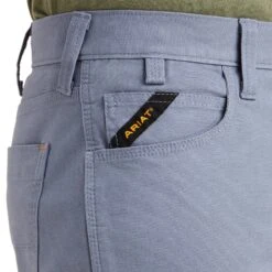 Ariat® Men's Rebar DuraStretch™ Made Tough Flint Stone Shorts 10043170 -ARIA Clothing Shop S23 MNS WORK 10043170 detail01