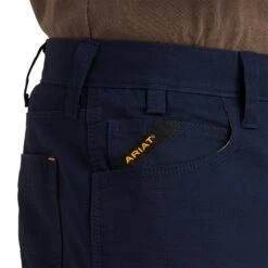 Ariat® Men's Rebar DuraStretch™ Made Tough Navy Shorts 10043172 9 Ariat® Men's Rebar DuraStretch™ Made Tough Navy Shorts 10043172 -ARIA Clothing Shop S23 MNS WORK 10043172 detail01