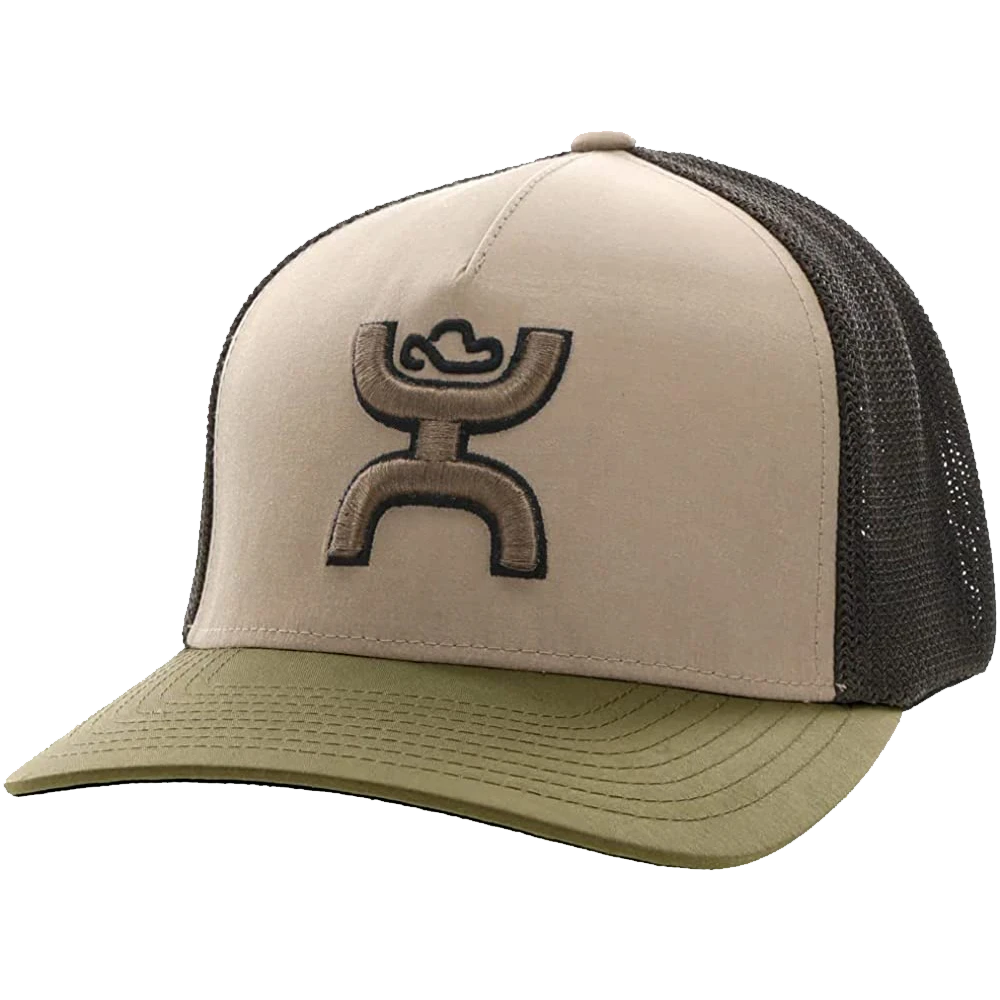 Hooey® Men's Coach 5-panel Tan & Brown Flexfit Cap 2212TNBR 1 Hooey® Men's Coach 5-panel Tan & Brown Flexfit Cap 2212TNBR