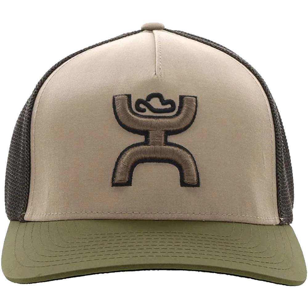 Hooey® Men's Coach 5-panel Tan & Brown Flexfit Cap 2212TNBR 3 Hooey® Men's Coach 5-panel Tan & Brown Flexfit Cap 2212TNBR - Image 3